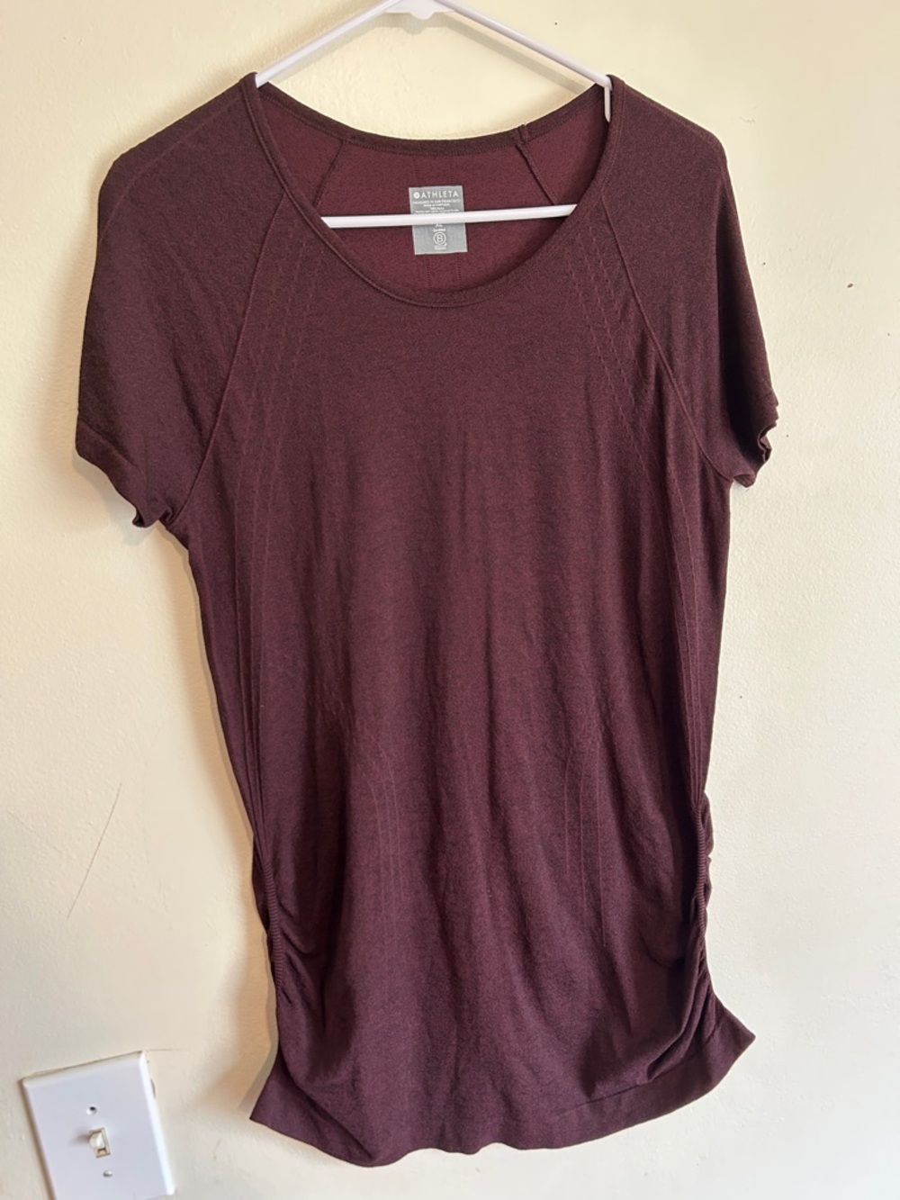 Athleta Short Sleeve Tunic Tee - Wine